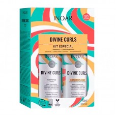 Набір Inoar Divine Curles безсульфатні шампунь та кондиціонер для кучерявого волосся, 2х250 мл