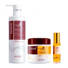 Набір Karseell Мaca Essence Repair TRIO шампунь, маска та олійка для пошкодженого волосся, 500/500/50 мл