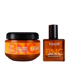 Набір Karseell BNC Argan DUO-1 колагенова маска і арганова олійка для пошкодженого волосся, 550/60 мл