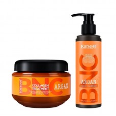 Набір Karseell BNC Argan DUO-2 колагенова маска і крем-кондиціонер для пошкодженого волосся, 550/200 мл 