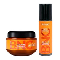 Набор Karseell BNC Argan DUO-3 коллагеновая маска и несмываемый спрей для поврежденных волос, 550/200 мл