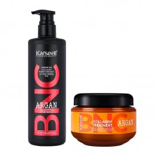 Набір Karseell BNC Argan DUO-4 живильний шампунь і колагенова маска для пошкодженого волосся, 500/550 мл