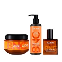 Набор Karseell BNC Argan TRIO-1 коллагеновая маска, кондиционер и аргановое масло для волос, 550/200/60 мл