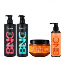 Набір Karseell BNC Argan QUAD-2 шампунь, кондиціонер, маска і незмивний крем для волосся, 500//500/550/200 мл
