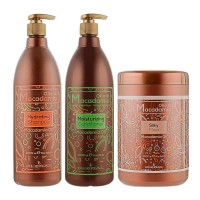 Набор KLERAL System TRIO Olio Di Macadamia шампунь, кондиционер и маска для увлажнения волос, 3х1000 мл