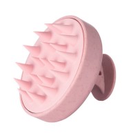 Круглая щетка-массажер Medavita для кожи головы силиконовая розовая