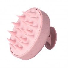 Кругла щітка-масажер Medavita для шкіри голови силіконова рожева