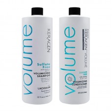 Набір Organic Keragen Volumizing шампунь та кондиціонер для об'єму волосся з кератином, 2х100 г (розлив)