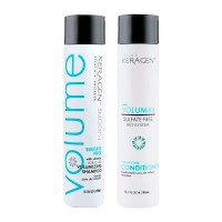 Набір Organic Keragen Volumizing шампунь та кондиціонер для об'єму волосся з кератином, 2х298 мл
