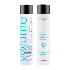 Набір Organic Keragen Volumizing шампунь та кондиціонер для об'єму волосся з кератином, 2х298 мл