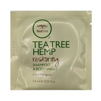 Восстанавливающий шампунь и гель для душа Paul Mitchell Tea Tree Hemp Restoring Shampoo & Body Wash, 7,4 мл (саше)