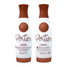 Набір сильного кератину Portier Cacao Thermo Smoothing для кератинового випрямлення волосся 2x50 г (розлив)