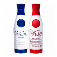 Набір Portier Exclusive для кератинового випрямлення 2x500 г (розлив)