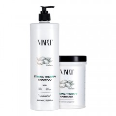 Набір VIART with Keratin & Argan Oil шампунь і маска для фарборваного і пошкодженого волосся, 2x1000 мл