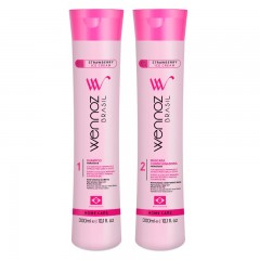 Набор Wennoz Brasil Strawberry Ice Cream DUO шампунь и кондиционер для сухих и поврежденных волос 2х300 мл