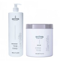 Набор Envie Luxury Keratin шампунь и маска для поврежденных волос с кератином 2x200 г (разлив)