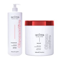 Набір Envie Chromactive Color Protector шампунь та маска для захисту кольору фарбованого волосся з екстрактом гранату (EN438/EN436)  2x300 г (розлив)