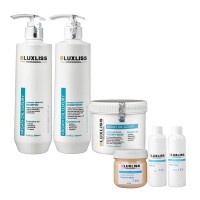 Набір Luxliss Argan Oil Luxury Intensive Moisture Original зволожуючі арганові шампунь, кондиціонер та маска 3x100 г (розлив)