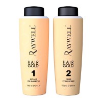 Набір для відновлення волосся Raywell Btох Hairgold шампунь та кондиціонер 2x200 г (розлив)