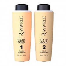 Набір для відновлення волосся Raywell Btох Hairgold шампунь та кондиціонер 2x200 г (розлив)