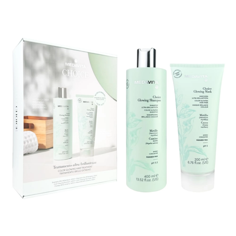 Подарочный набор Medavita Choice шампунь и маска для увлажнения и блеска окрашенных волос 400/200 мл