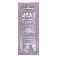Разглаживающий шампунь Medavita Keratin Miracle Sleek Shampoo с эффектом шелка для пушистых и непослушных волос, пробник саше 15 мл